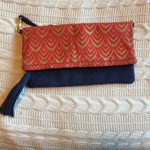 Folded clutch bag